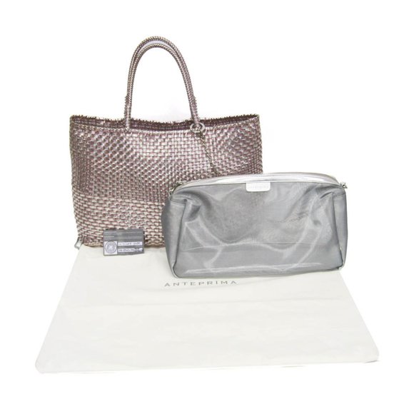 Anteprima Intreccio PB15F07178 Women's Wire Tote Bag Pink,Silver - Picture 2 of 13